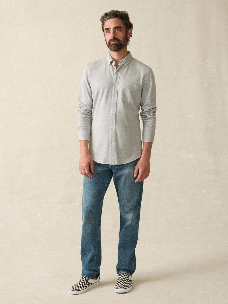 Coastline Knit Shirt - Grey Heather Twill Product Image