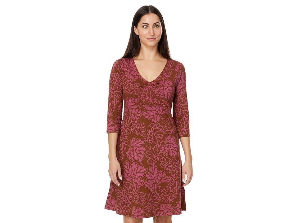 Toad&Co Rosalinda Dress (Violet Leaf Print) Women's Dress Product Image