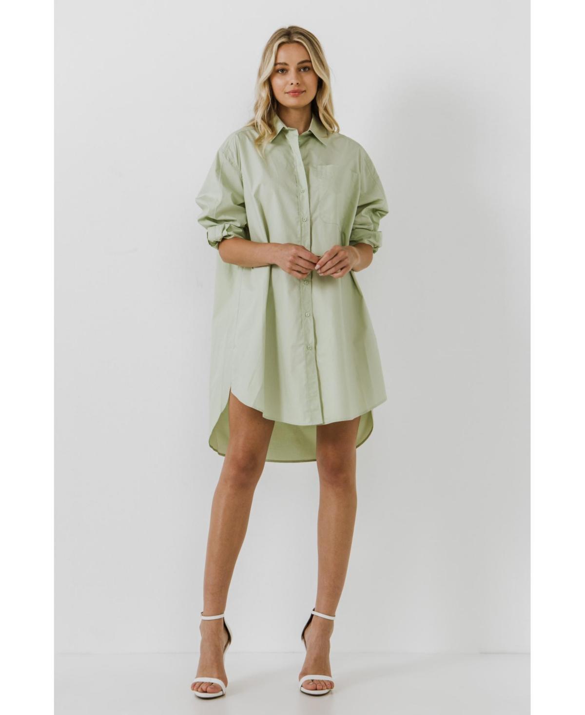 English Factory Classic Collar Shirtdress Product Image