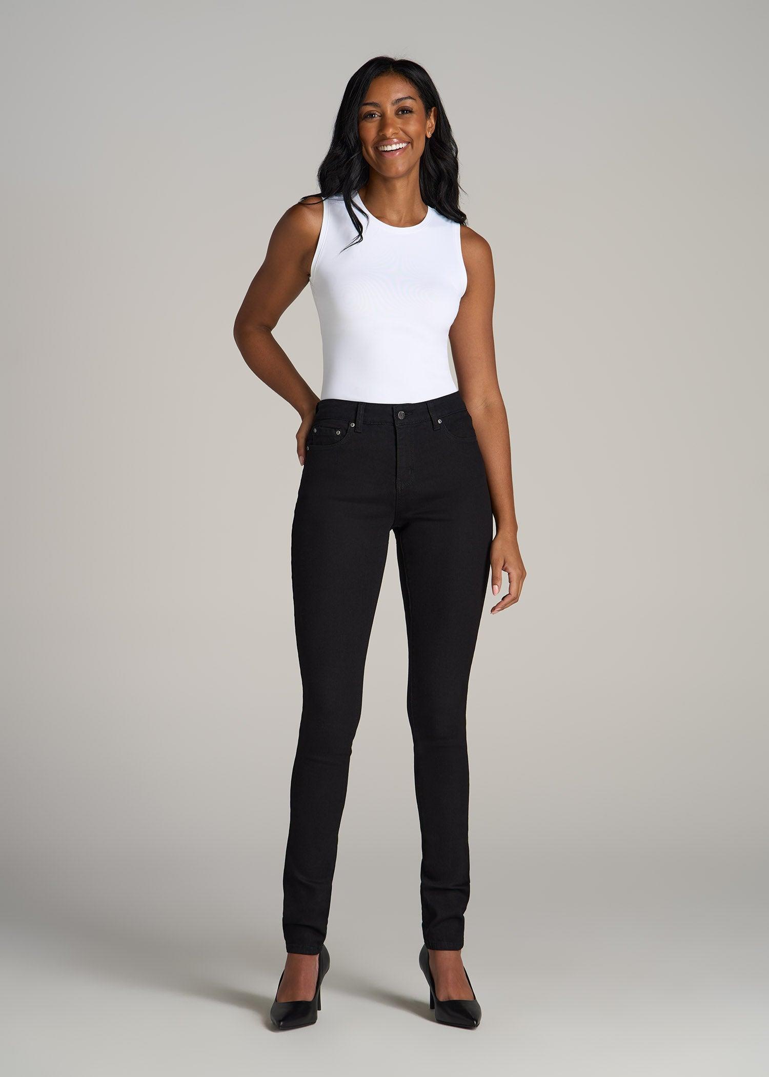 Sarah MID RISE SKINNY Tall Women's Jean in Black Female Product Image