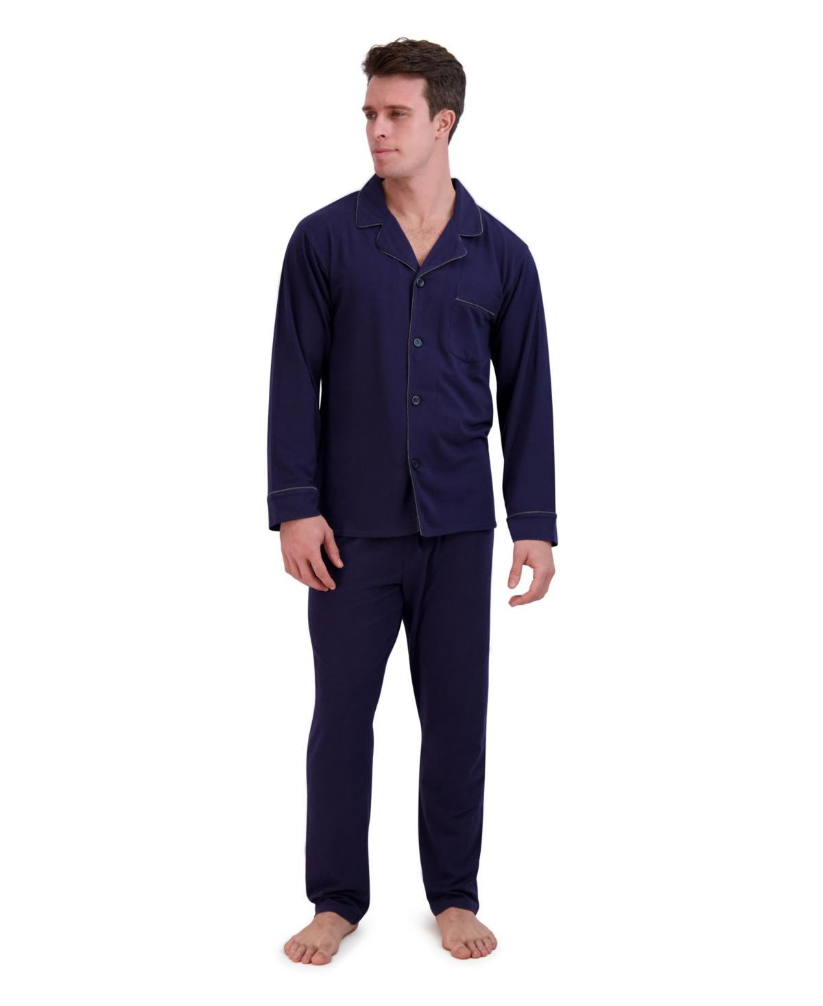 Mens Hanes Knit Pajama Shirt & Pajama Pants Set Product Image