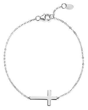 Saks Fifth Avenue Made in Italy Saks Fifth Avenue Women's Sterling Silver Cross Bracelet  - female - Size: one-size Product Image