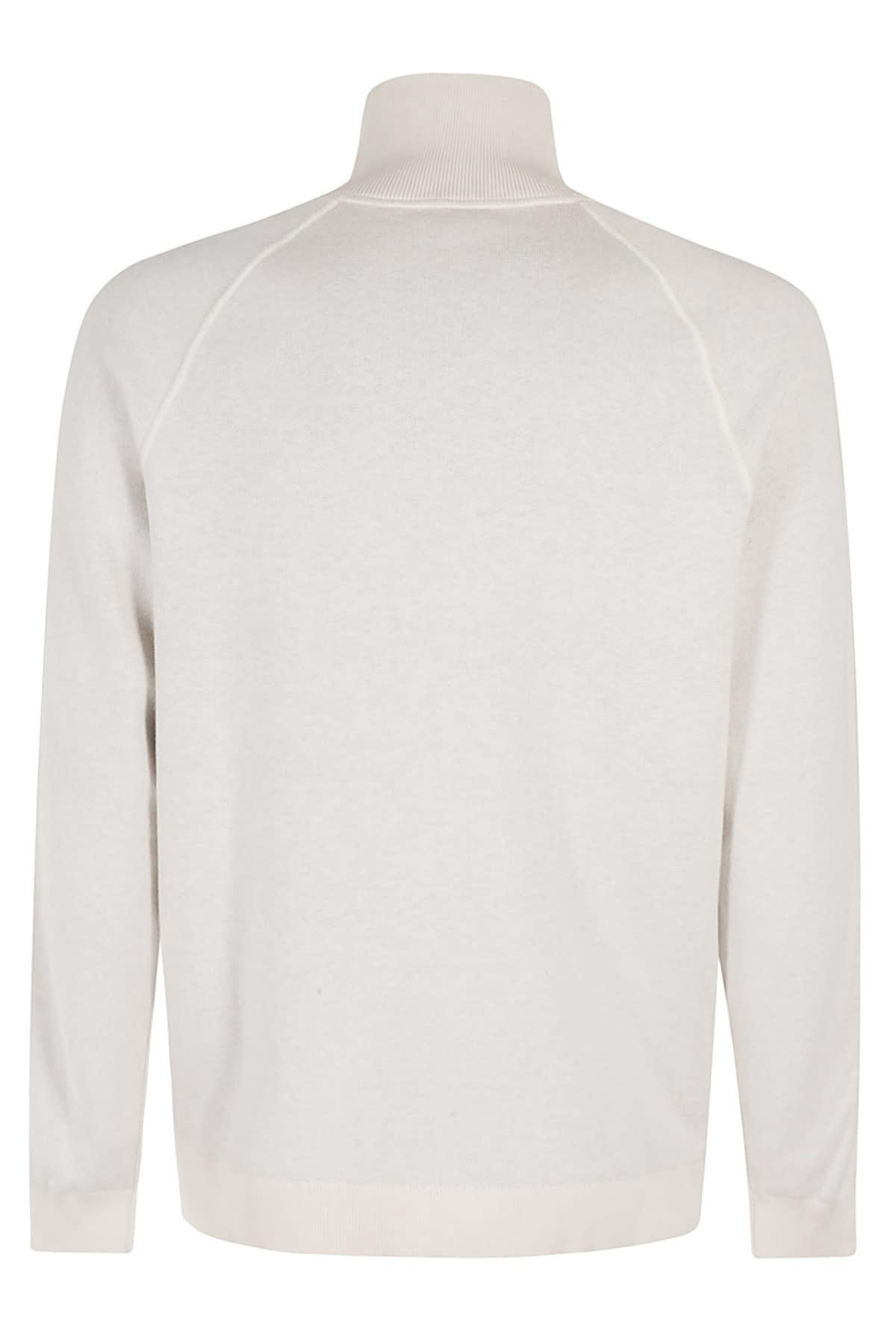 HUGO BOSS Maglione In Lana Full Zip In White Product Image