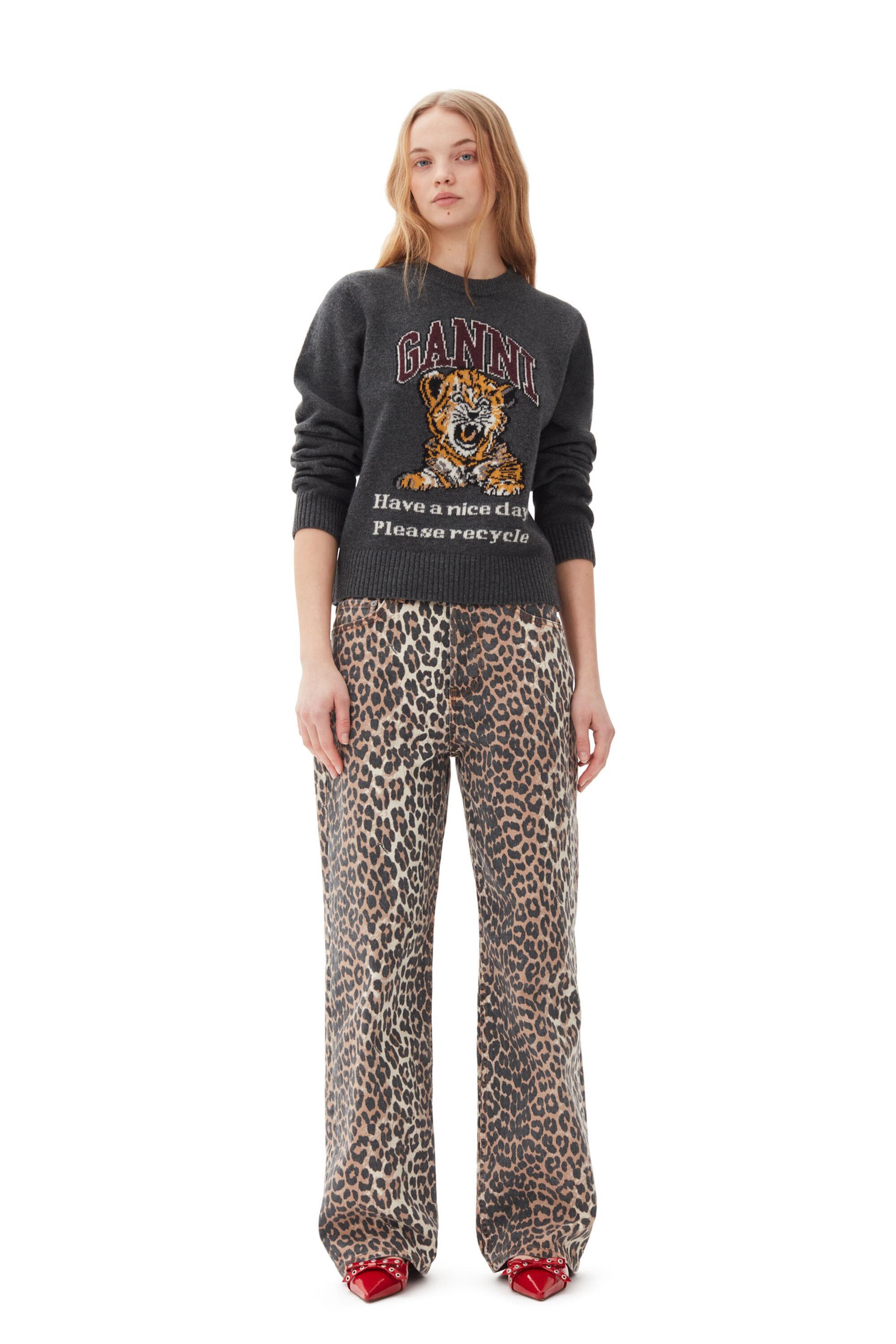 Leopard Printed Izey Jeans Product Image