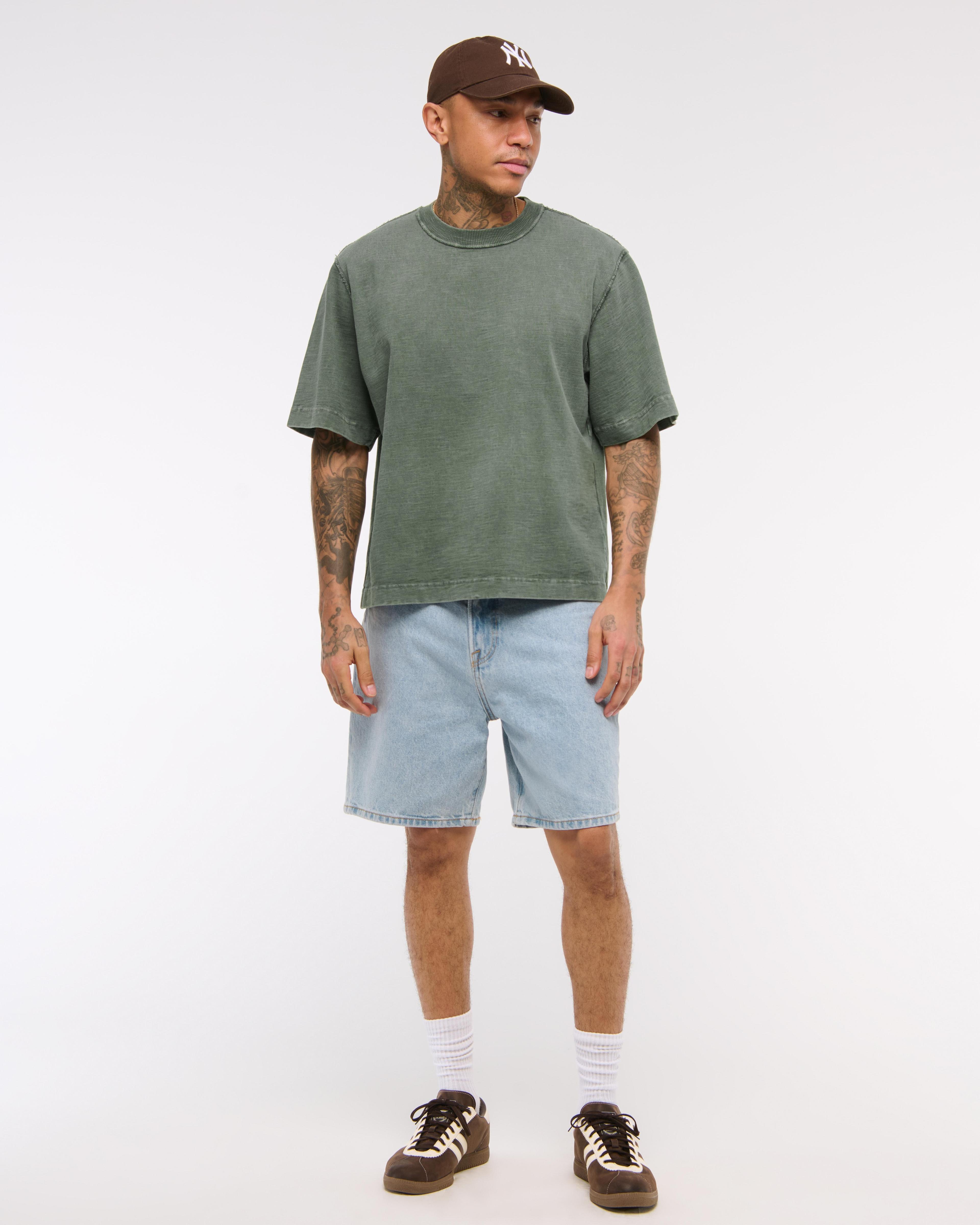 Premium Heavyweight Slub Cropped Tee Product Image