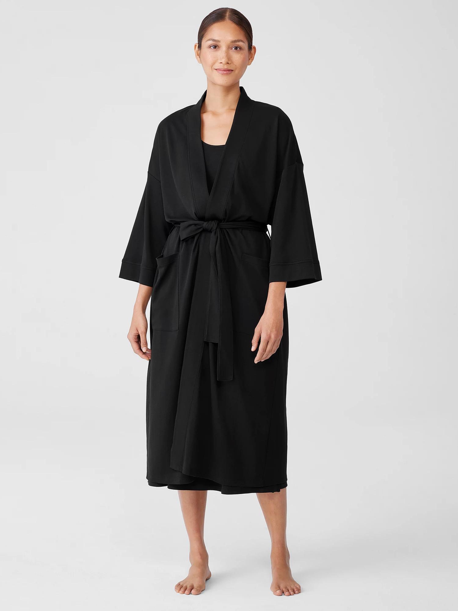 EILEEN FISHER Organic Cotton Interlock Sleep Robefemale Product Image