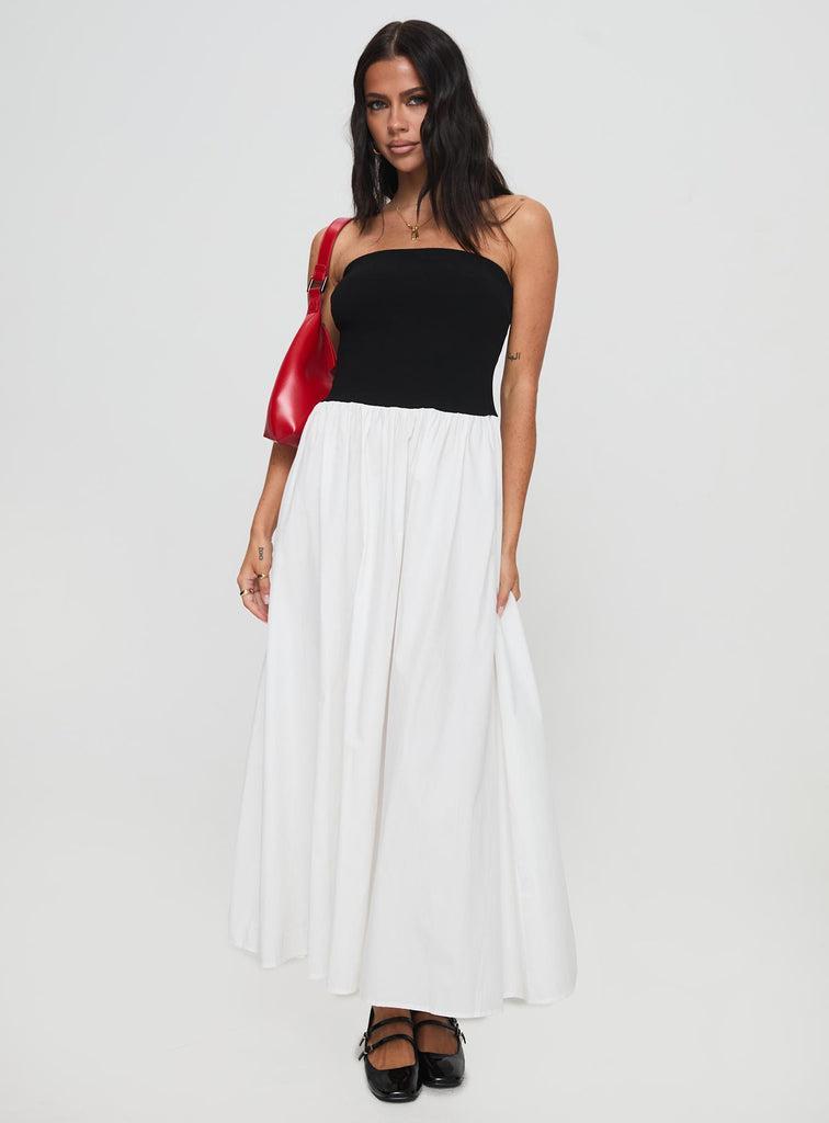 Rhett Maxi Dress Black / White Product Image