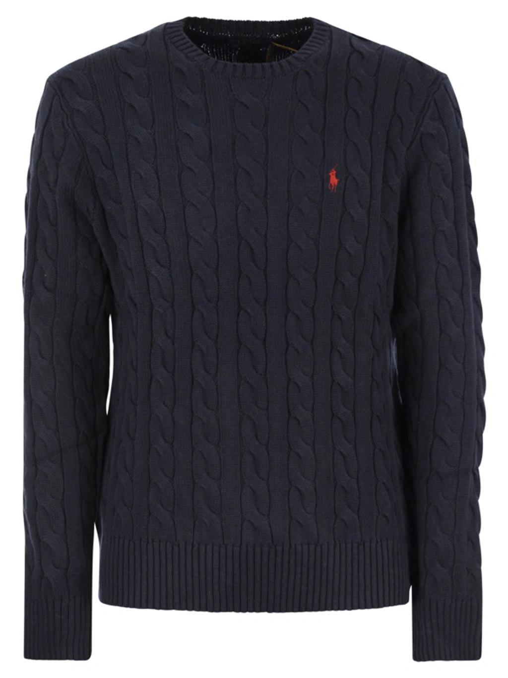 POLO RALPH LAUREN Plaited Cotton Jersey In Blue Product Image