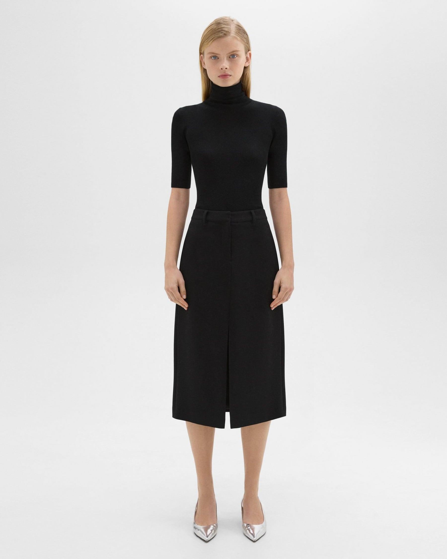 Midi Trouser Skirt in Admiral Crepe Product Image