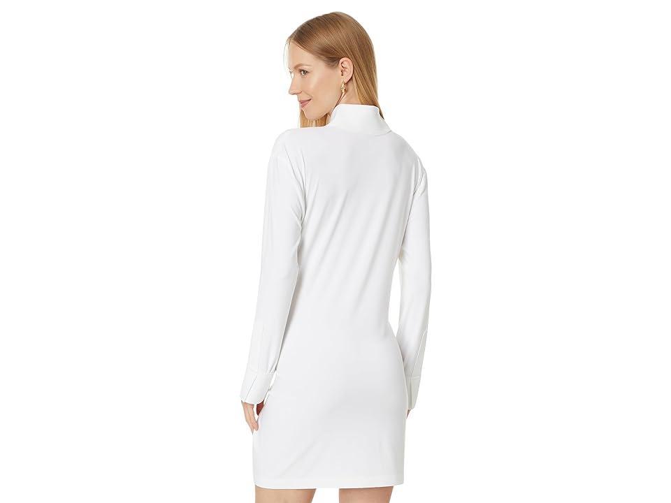 Norma Kamali Four Sleeve Nk Shirt Mini Dress (Snow ) Women's Dress Product Image