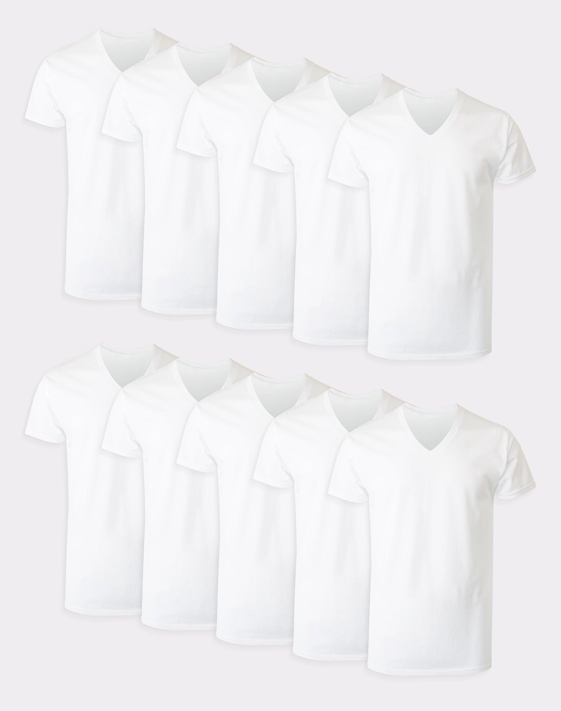 Hanes Mens V-Neck Undershirt 10pk Product Image