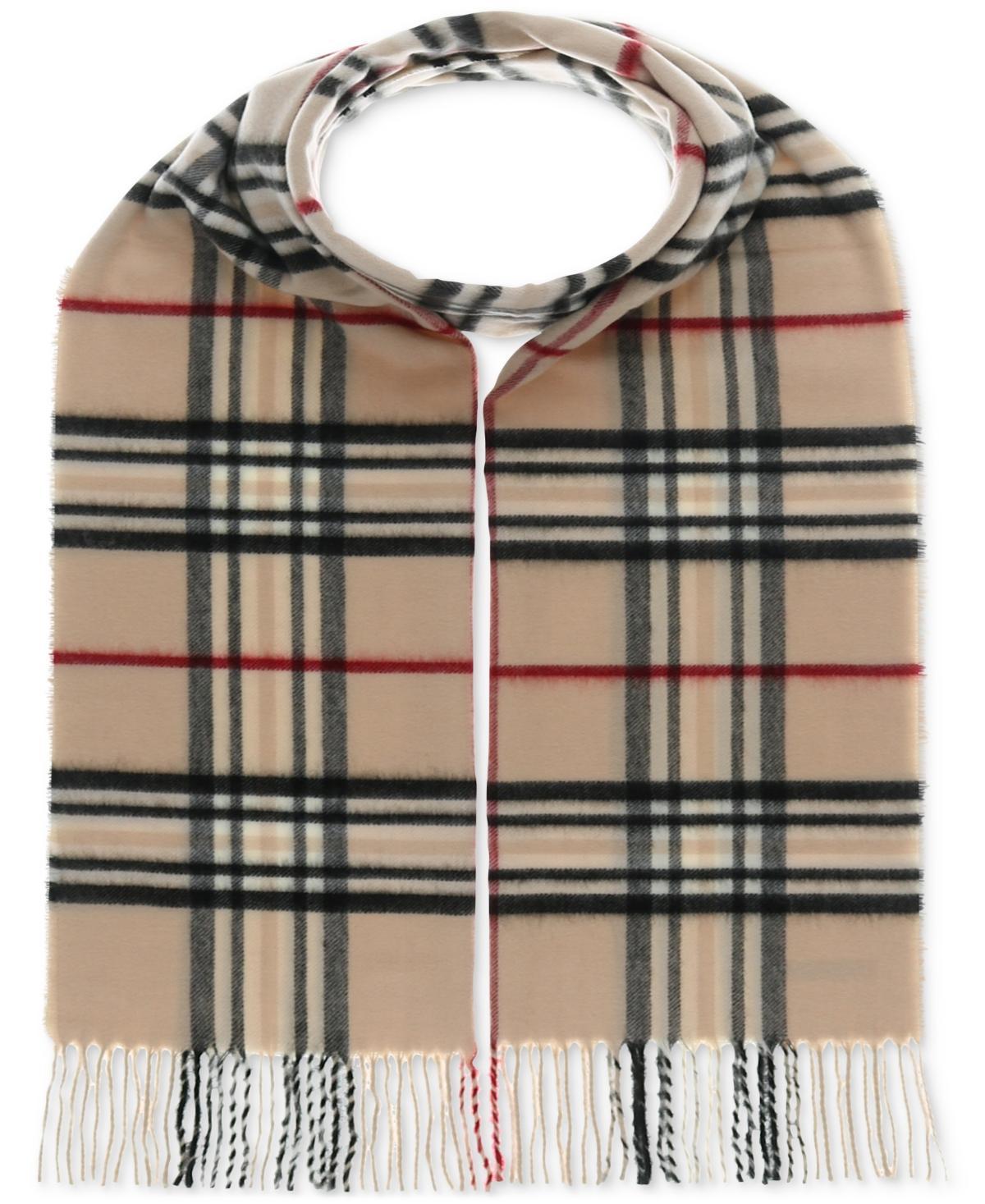 Fraas Womens Classic Plaid Cashmink Scarf Product Image