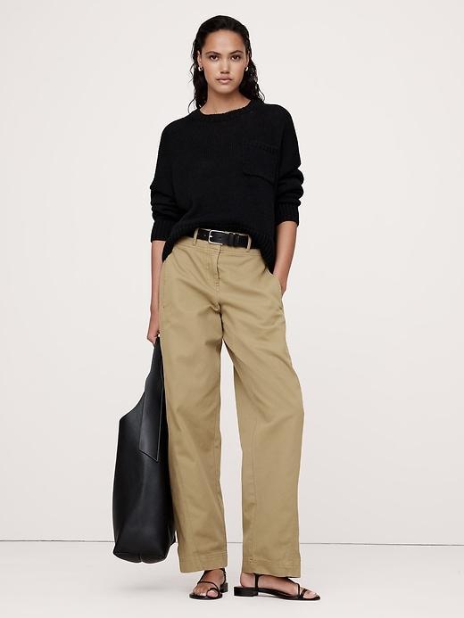 Mid-Rise Barrel-Leg Utility Pant Product Image