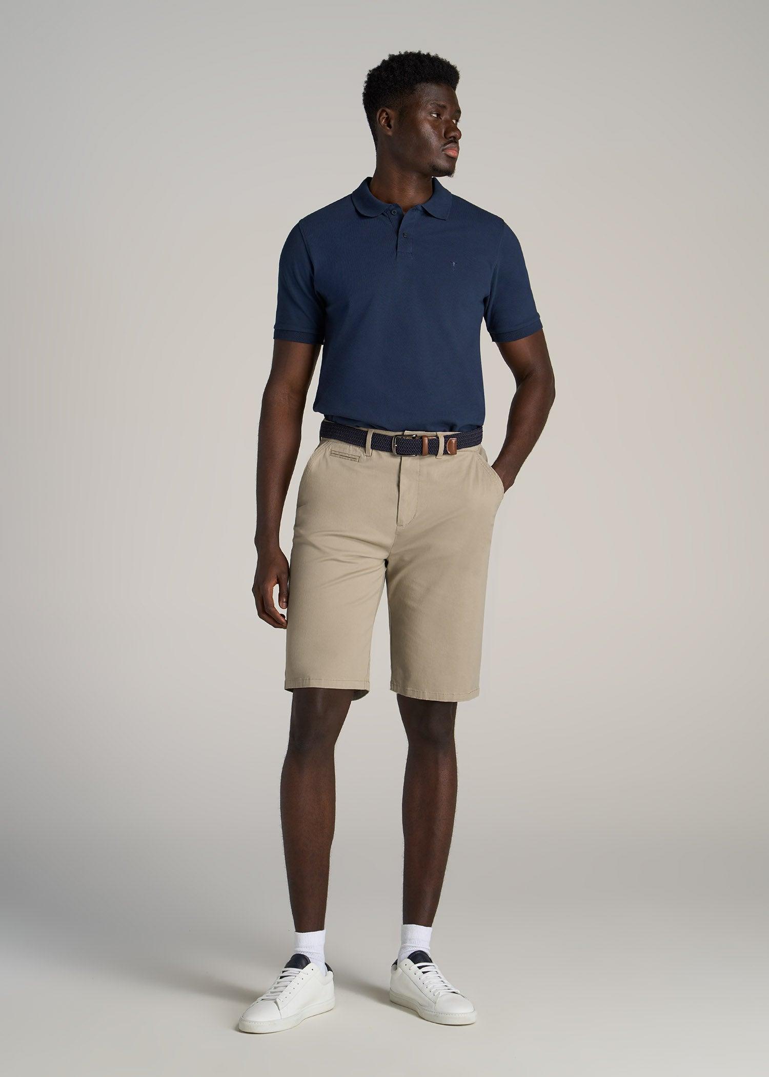 Chino Shorts for Tall Men in Desert Khaki Male Product Image