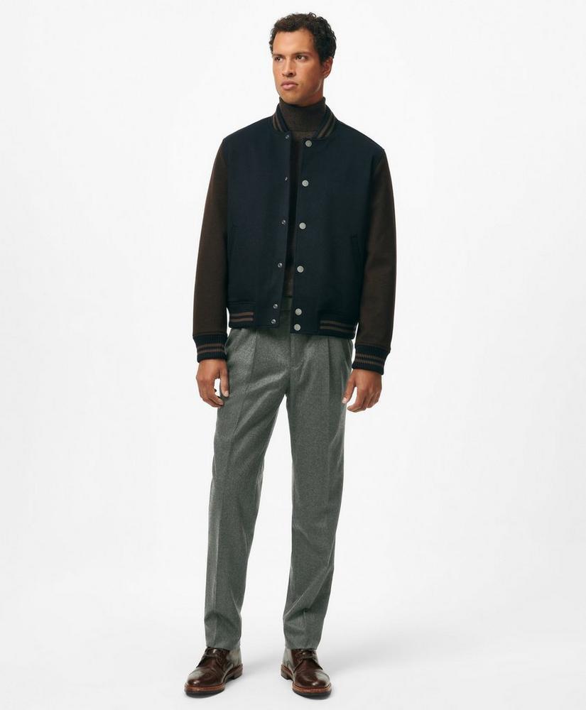 Classic Fit Double-Pleated Dress Pants in Wool Flannel Product Image