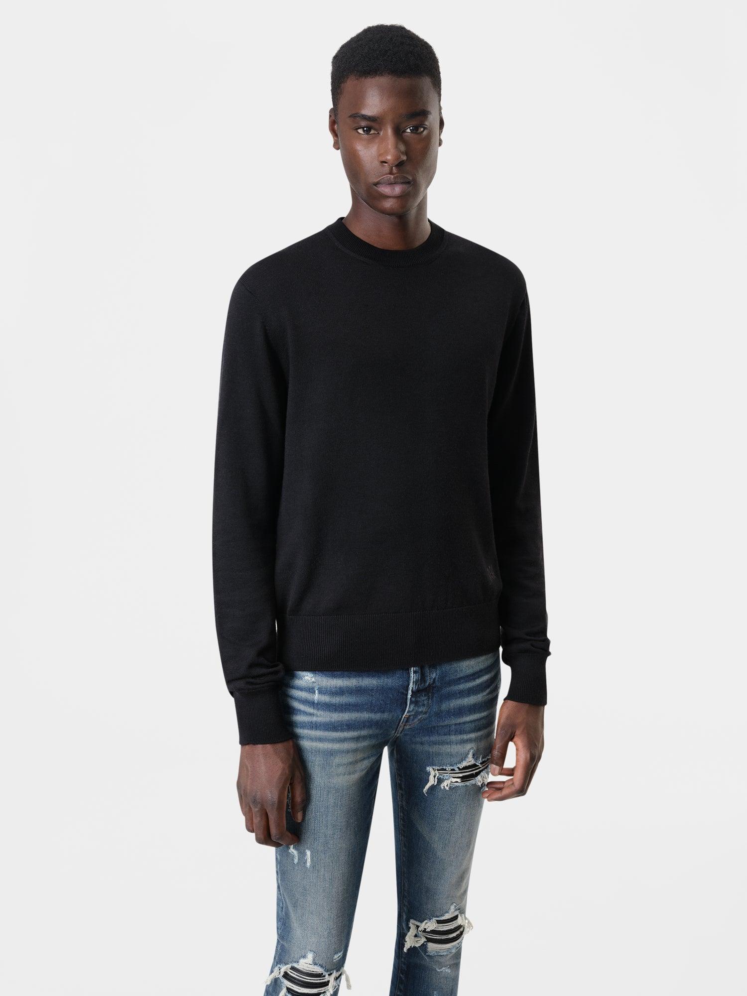 LONG SLEEVE CREW-BLACK Male Product Image