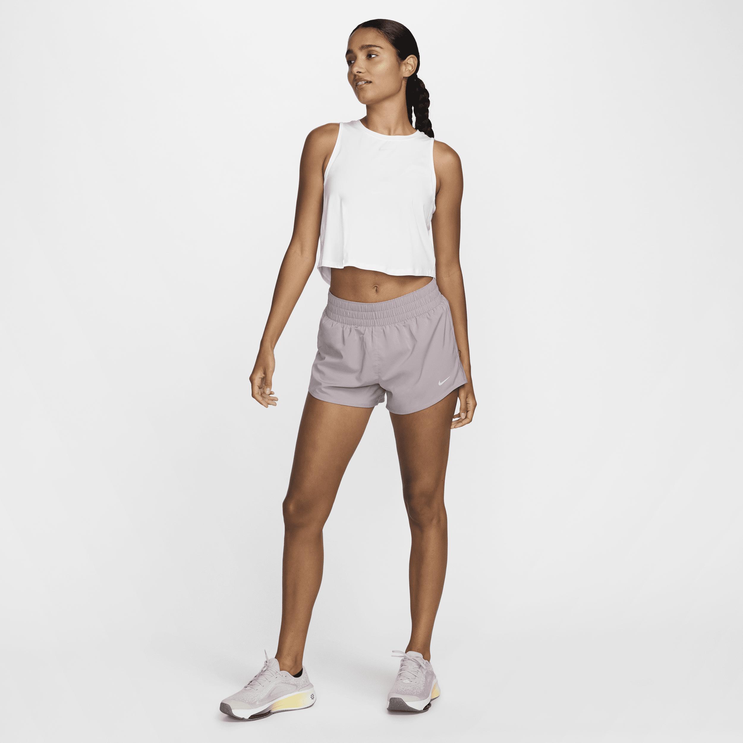 Nike Womens One Dri-FIT Mid-Rise 3 Brief-Lined Shorts Product Image