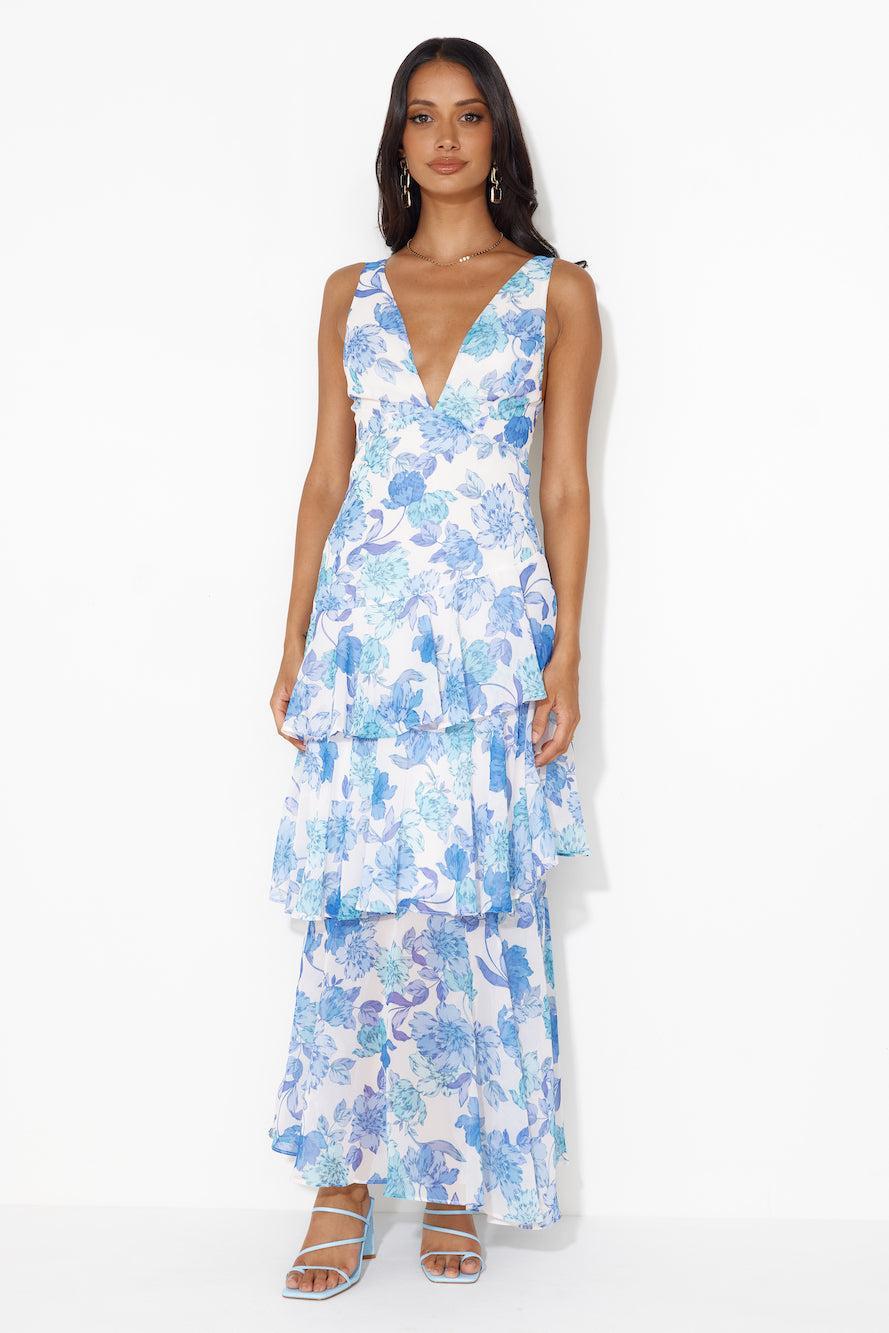 Fresh Oasis Maxi Dress Blue Product Image