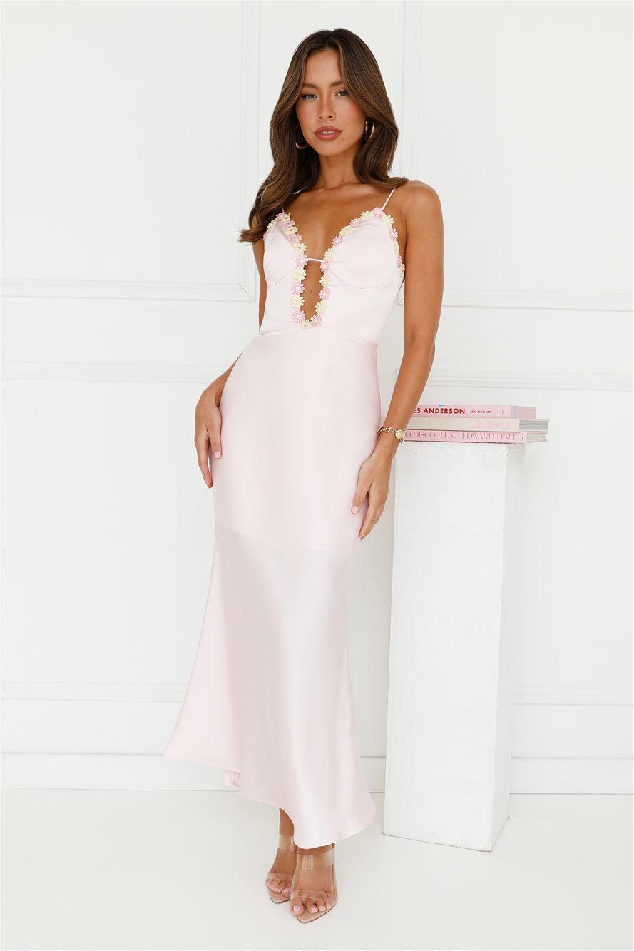 Daisy Friendship Satin Maxi Dress Pink product image