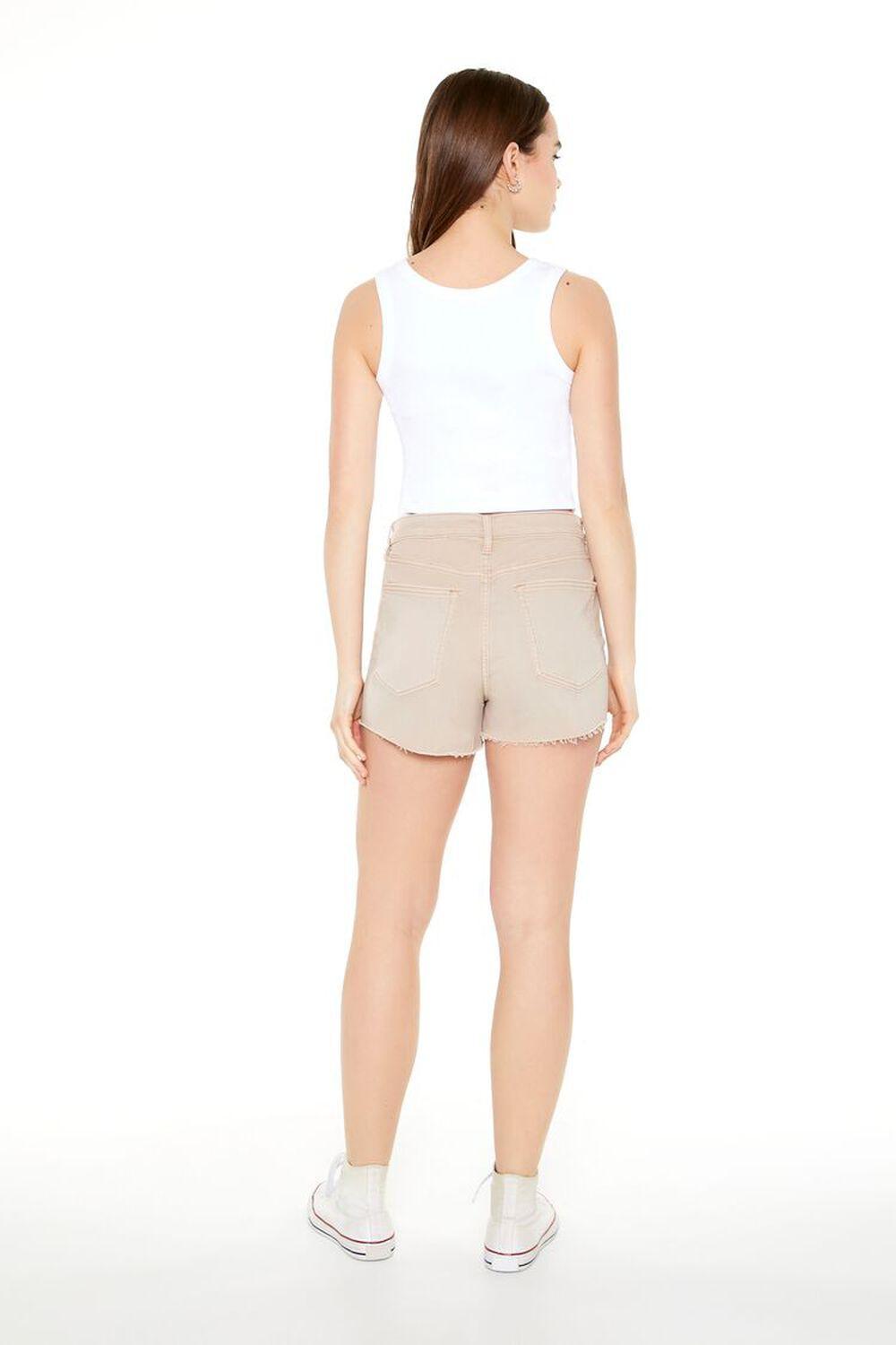 Raw-Cut High-Rise Denim Shorts | Forever 21 Product Image