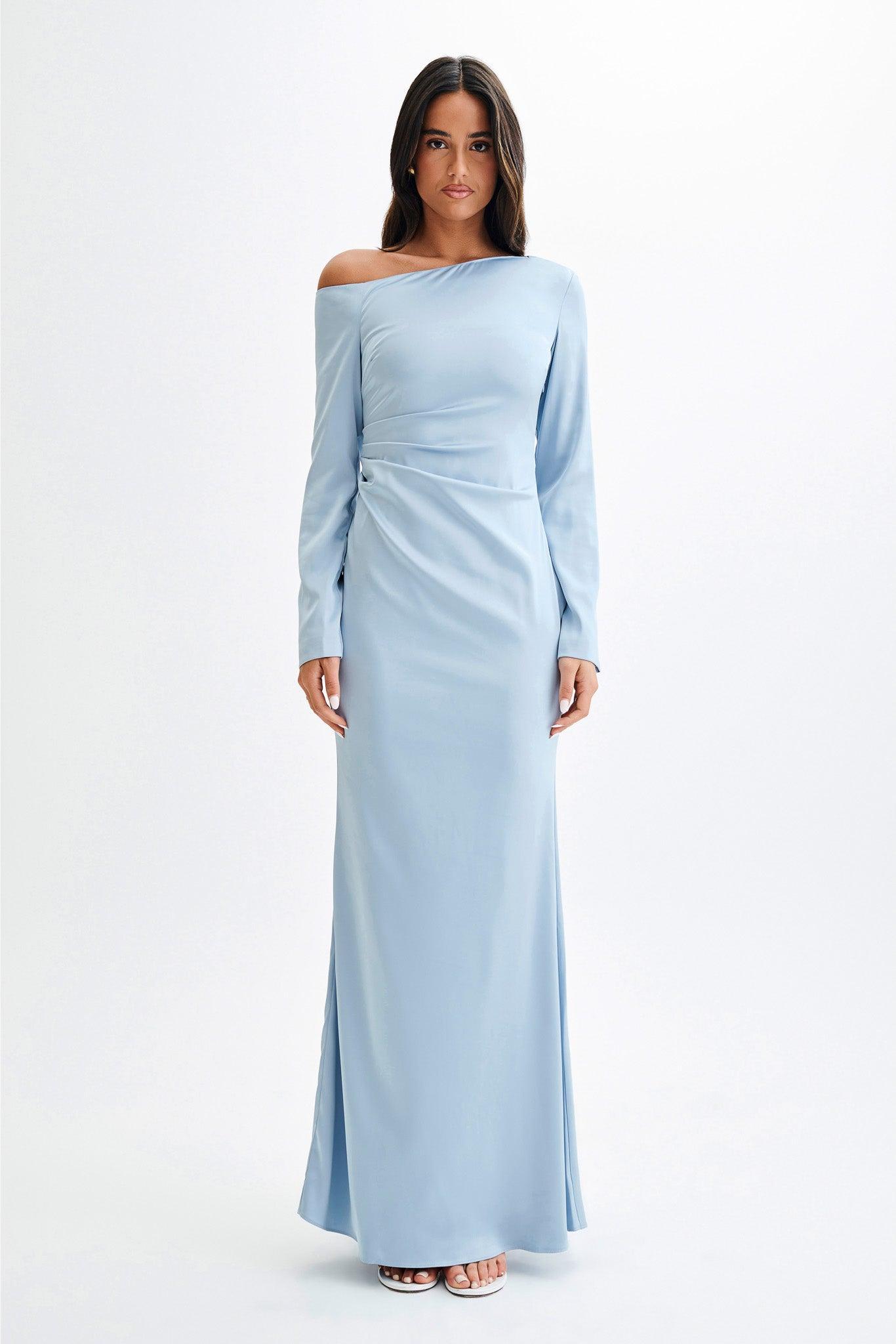 Avery Long Sleeve Maxi Dress - Cornflower Blue Product Image