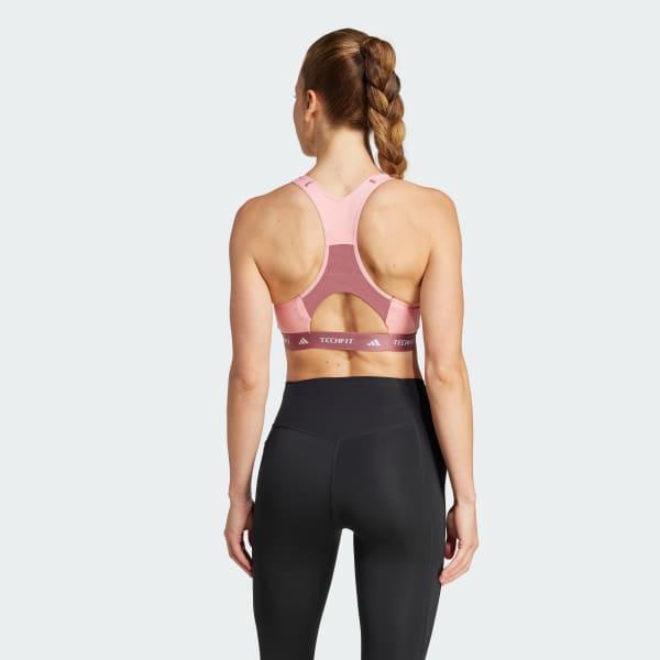 Techfit Medium-Support High-Neck Colorblock Bra Product Image