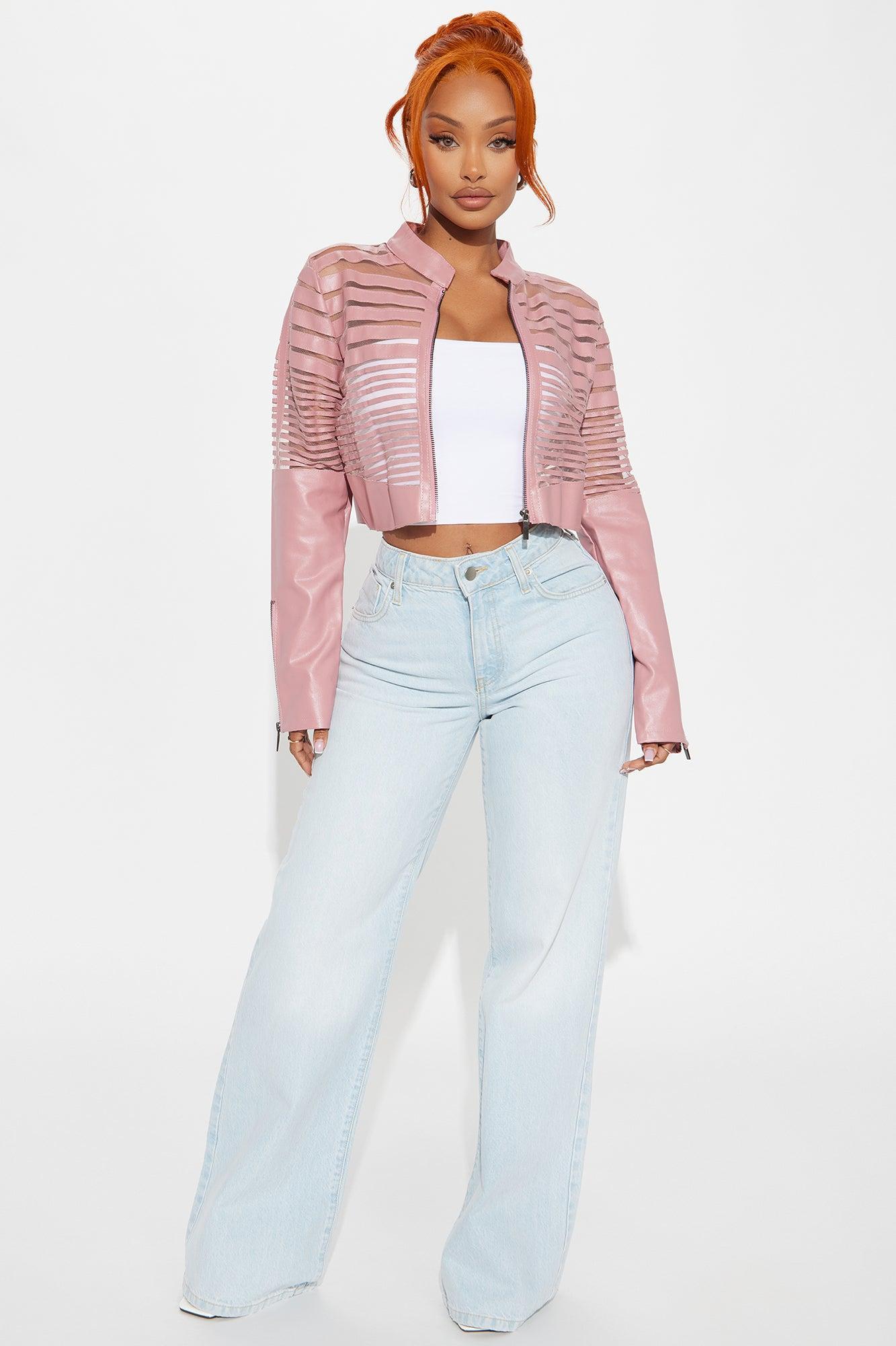 See Right Through You Jacket - Pink Product Image