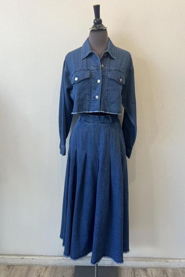 Denim Skirt Set Product Image