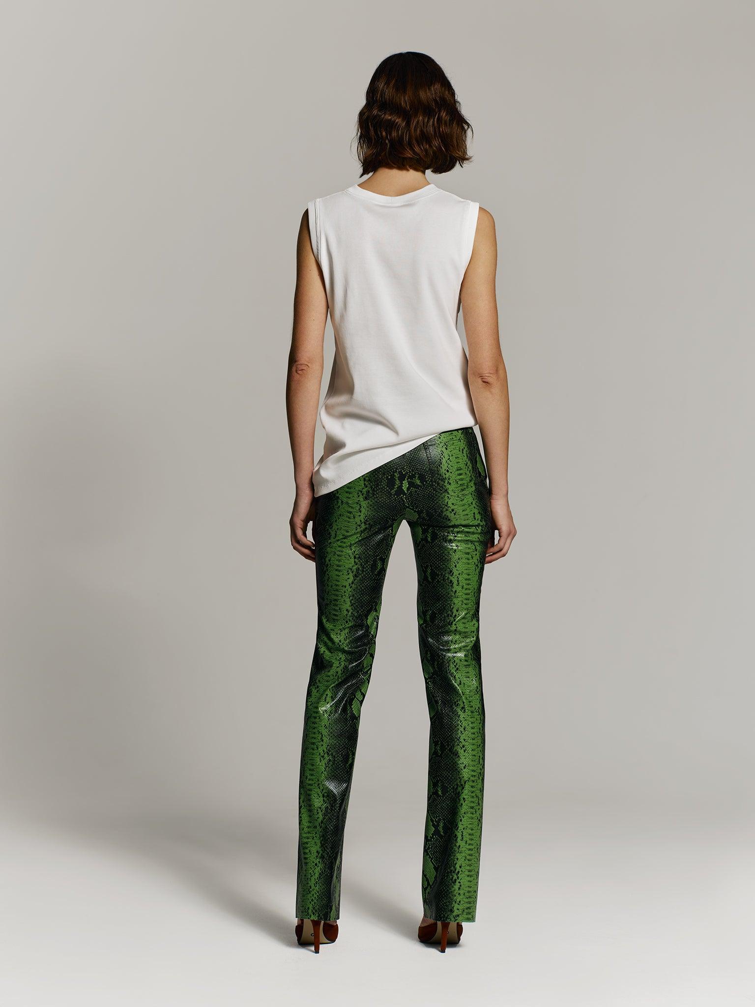 Killa pants in Green Python Product Image