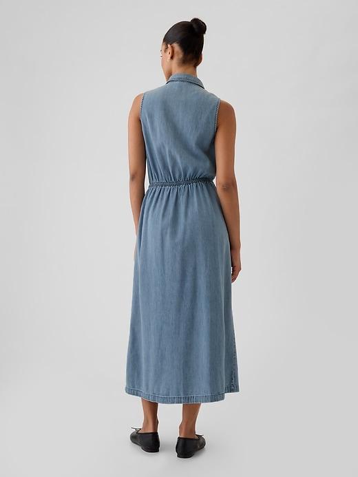 Western Denim Midi Dress Product Image