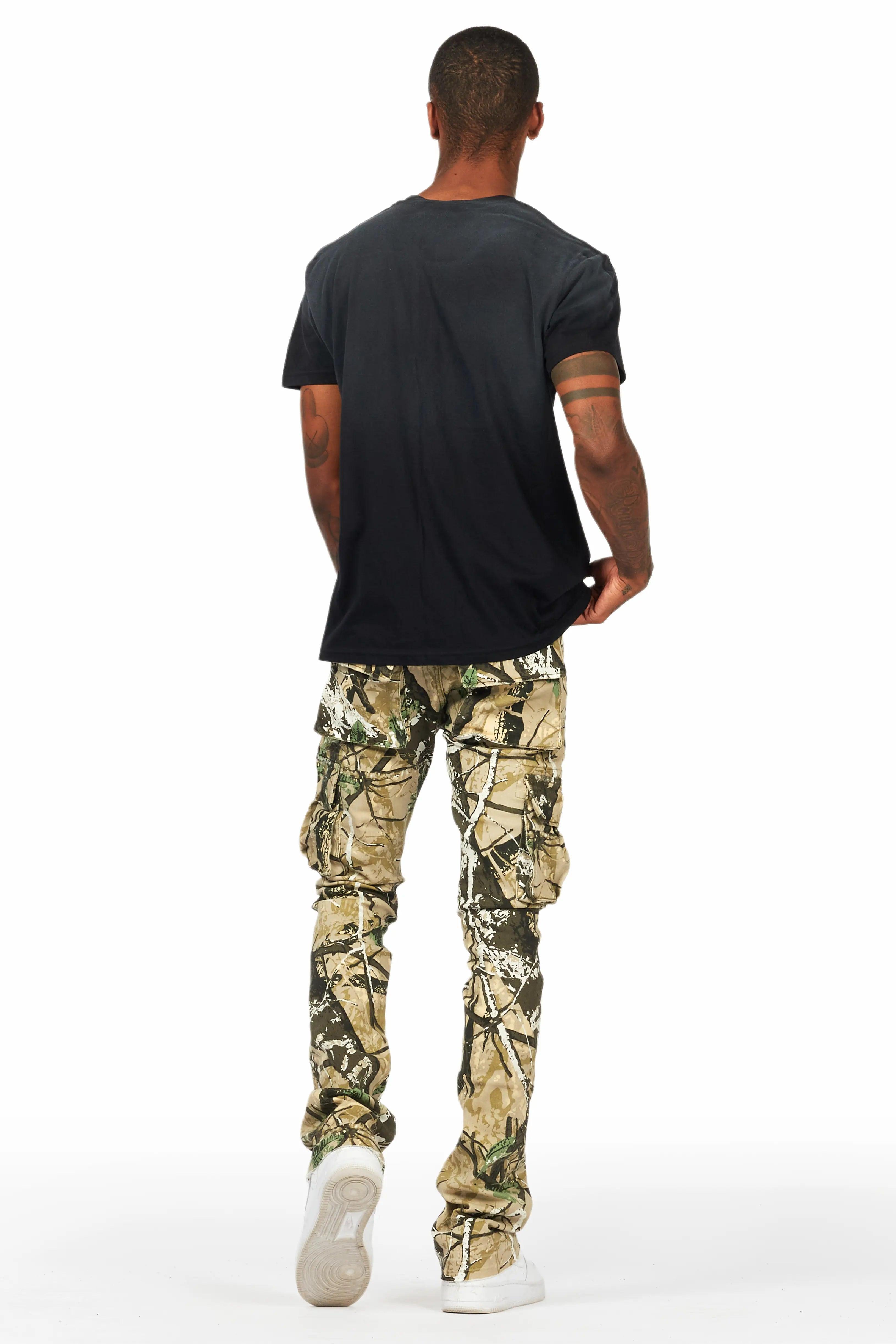 Kirrem Tree Camo Stacked Flare Jean Male Product Image