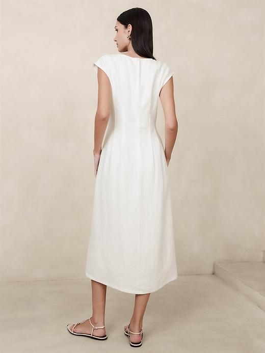 Lina Linen Midi Dress Product Image