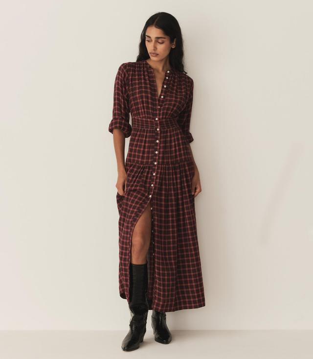 ANNIKA DRESS -- ROUGE COUNTRYSIDE PLAID Product Image