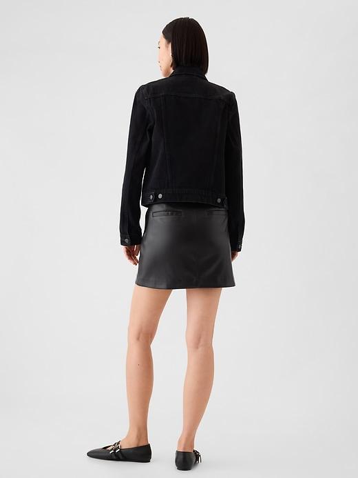 Vegan Leather Mini Skirt Product Image