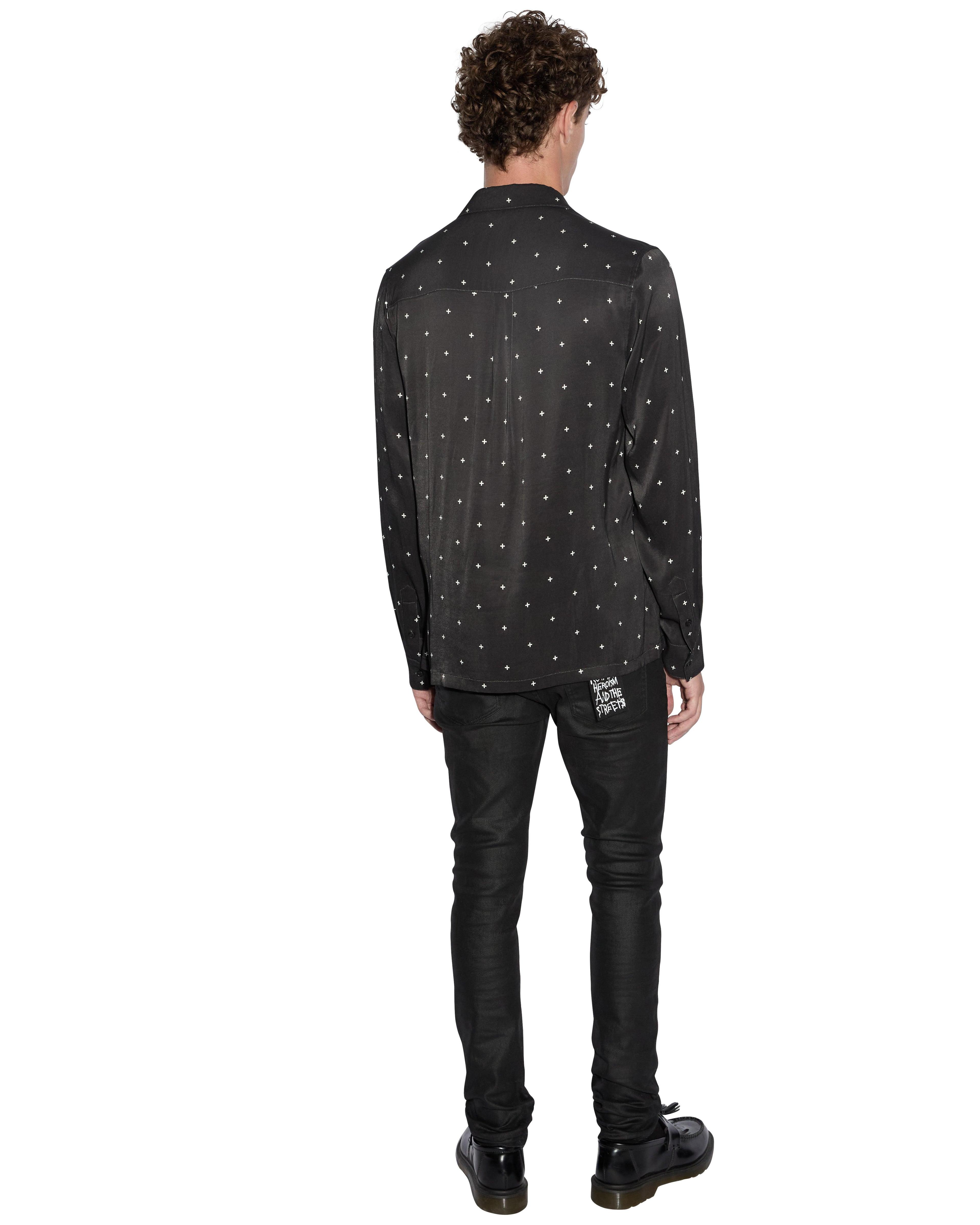 POLKA PLUS LS SHIRT BLACK Male Product Image