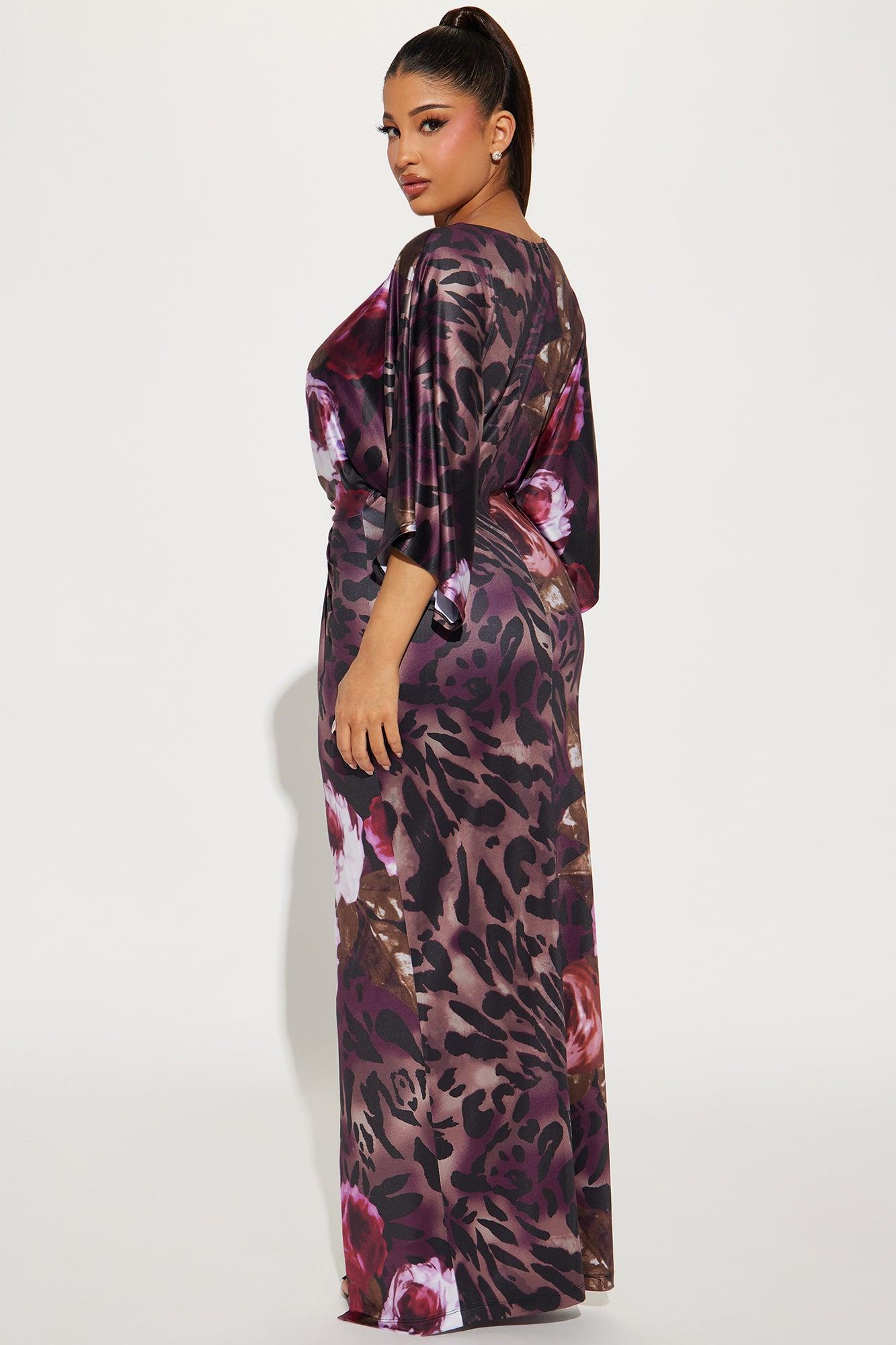 European Summer Maxi Dress - Purple/combo Product Image