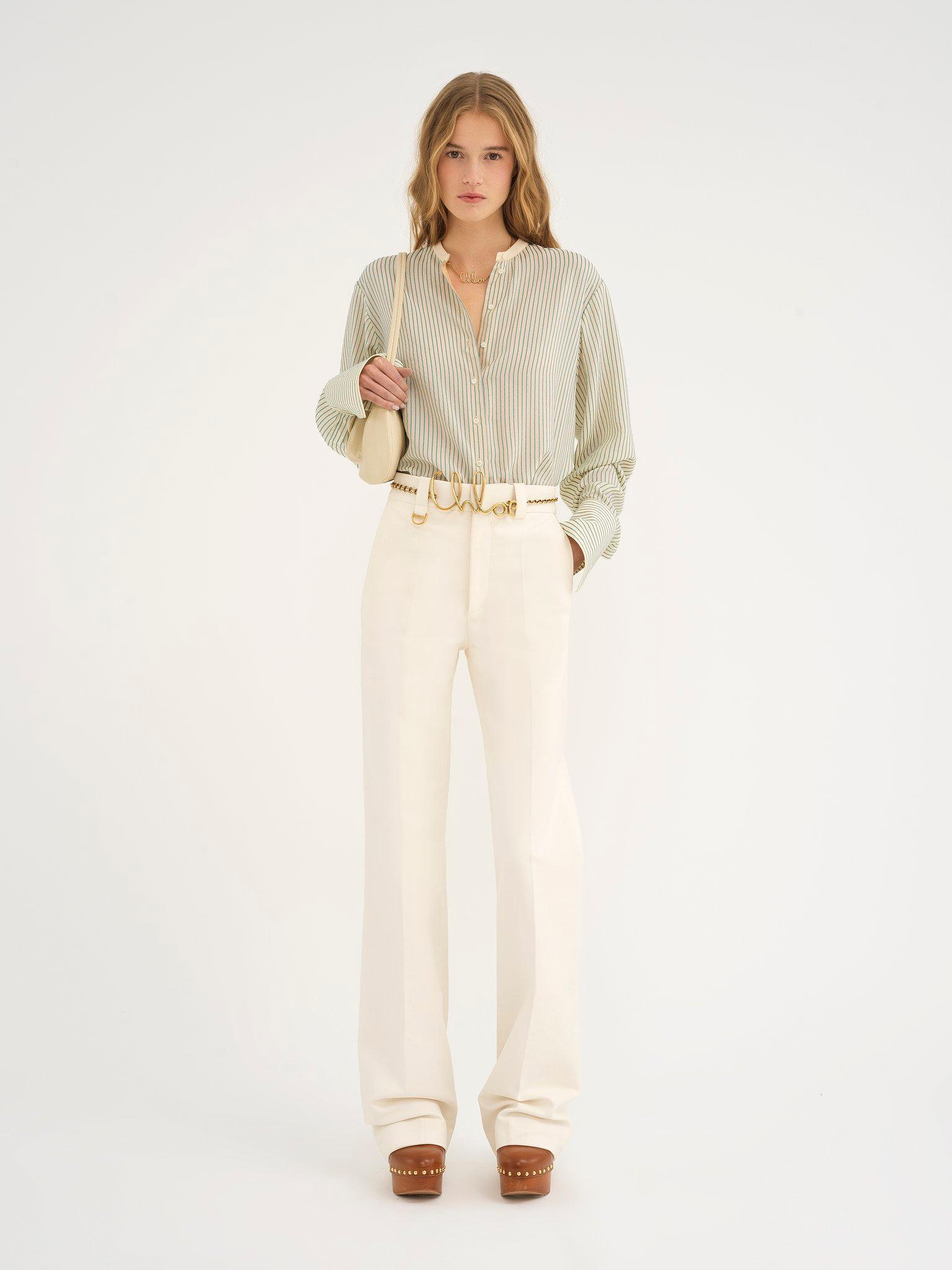 Tailored pants in brushed cotton Product Image