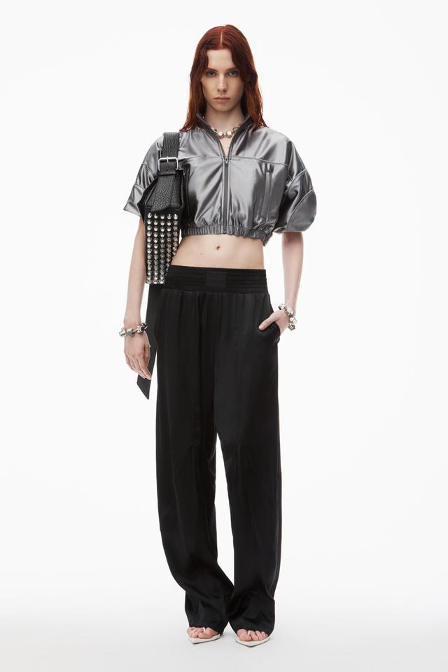 Wide Leg Pant In Satin Jersey Product Image