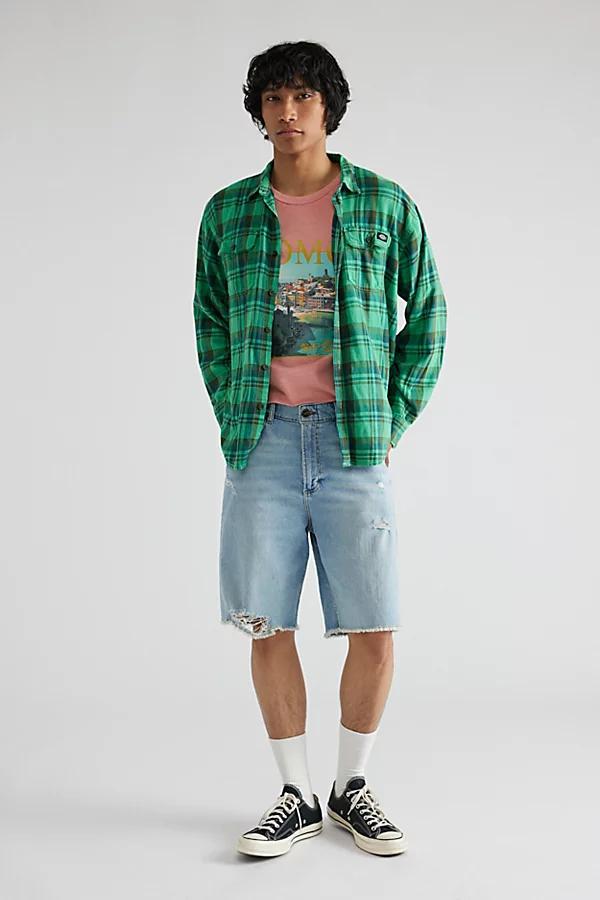 Urban Renewal Remade Overdyed Flannel Shirt Mens at Urban Outfitters Product Image