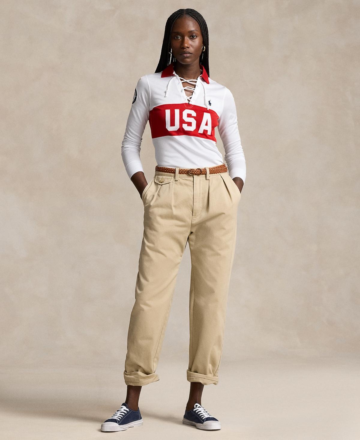 Women's Team USA Lace-Up Rugby Shirt Product Image