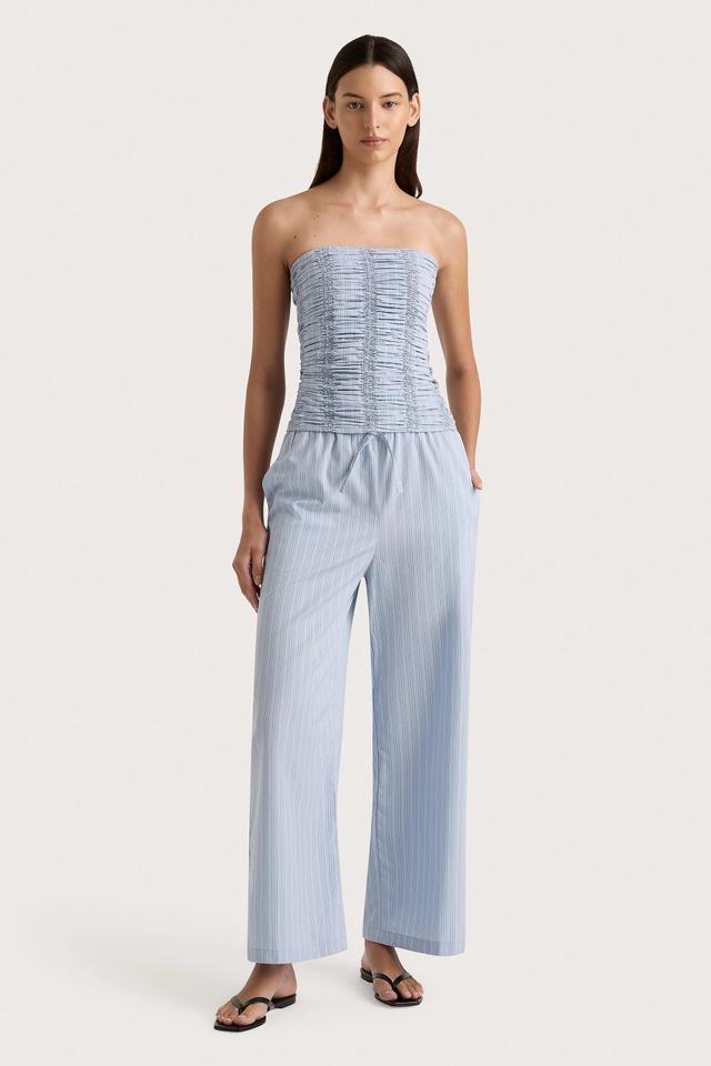 Jilliane Top Blue Pinstripe Product Image