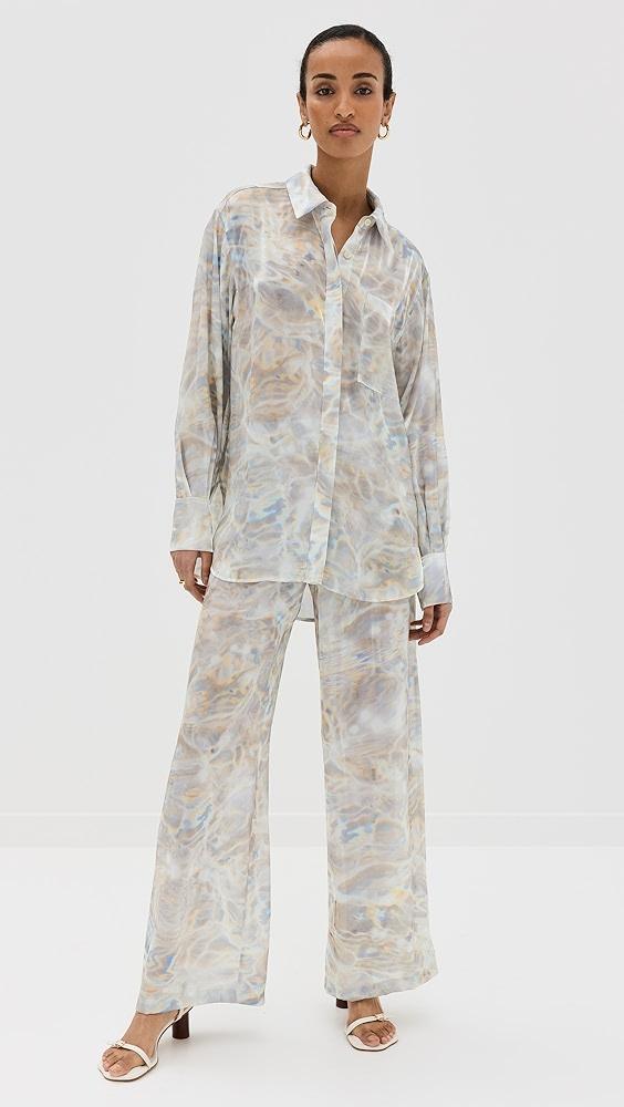 SIMKHAI Jolene Printed Button Down Shirt | Shopbop Product Image