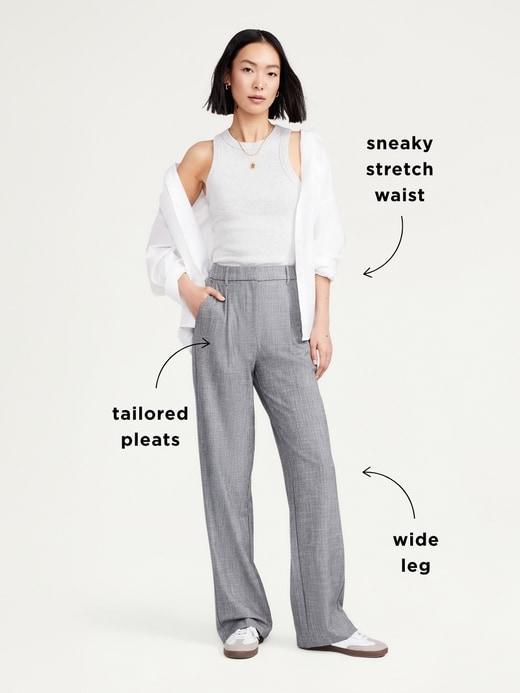 Extra High-Waisted Taylor Wide-Leg Trouser Pants Product Image