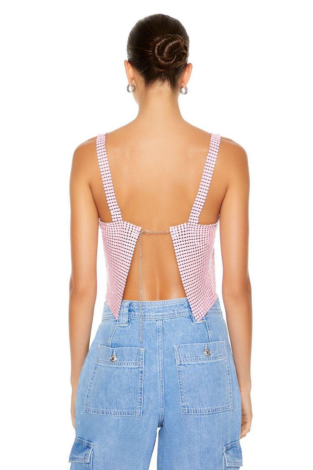 Chainmail Split-Back Crop Top | Forever 21 Product Image