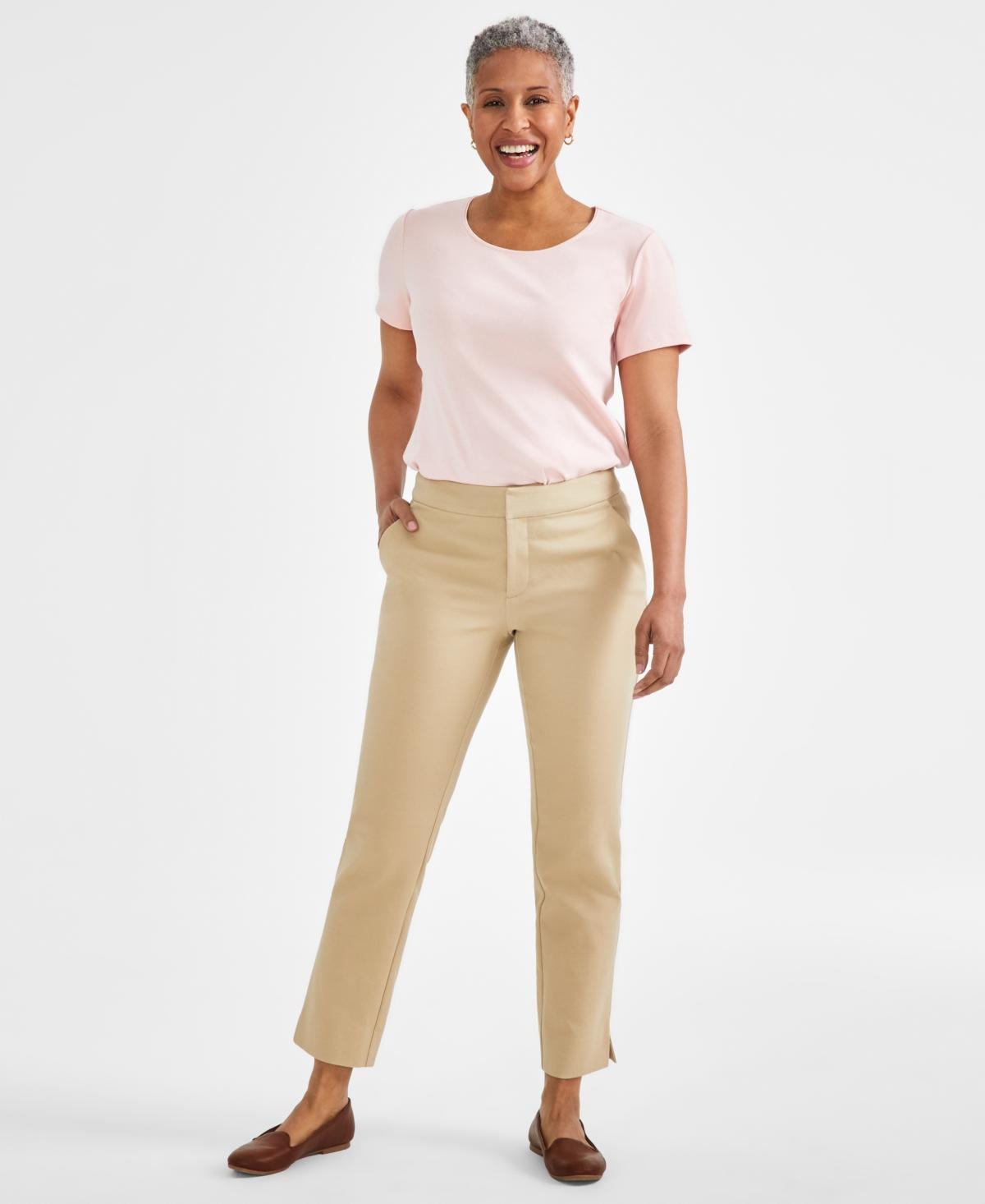 Women's Mid Rise Straight-Leg Pants, Created for Macy's  product image