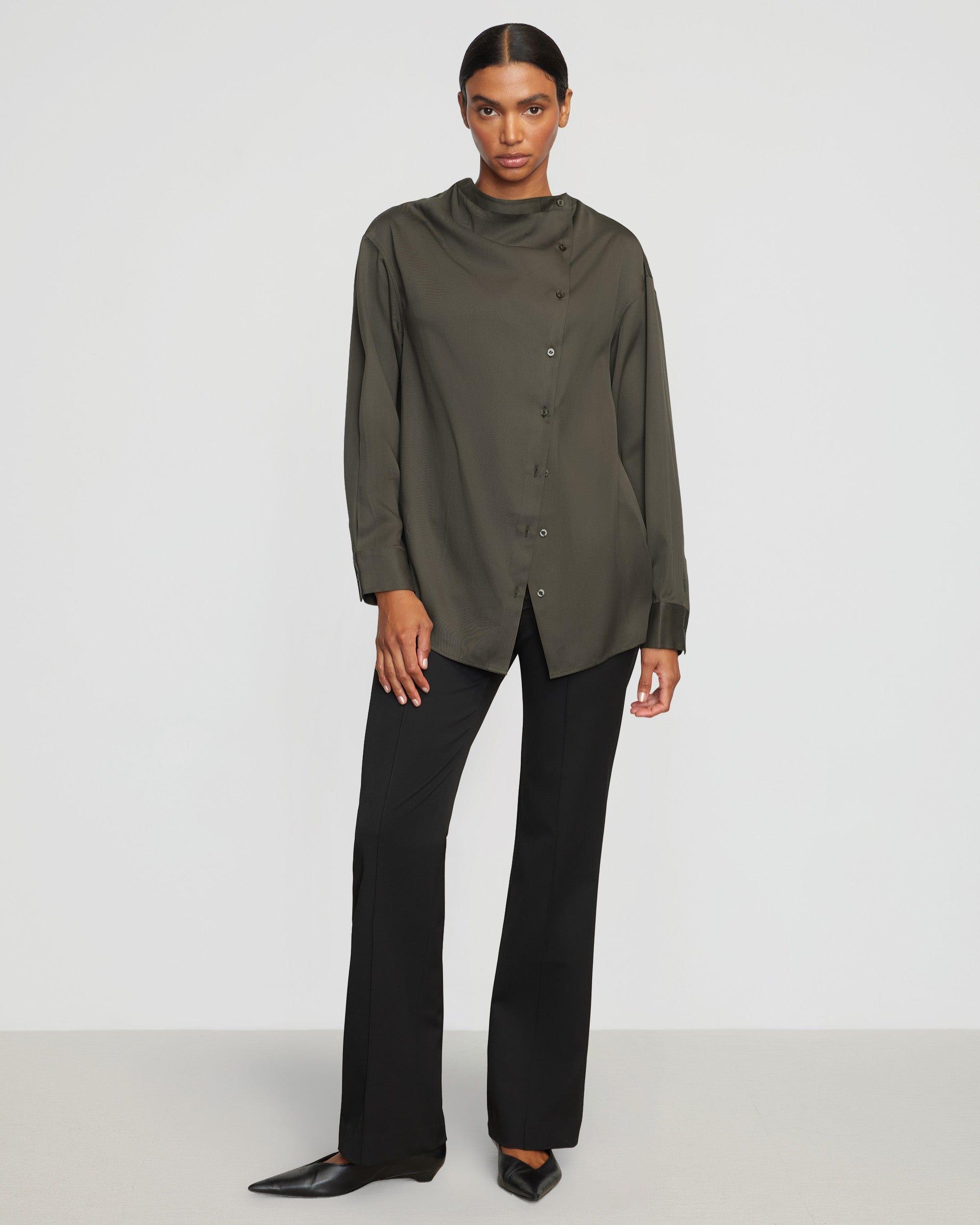 Jemima Tencel Wrap-Neck Blouse Product Image