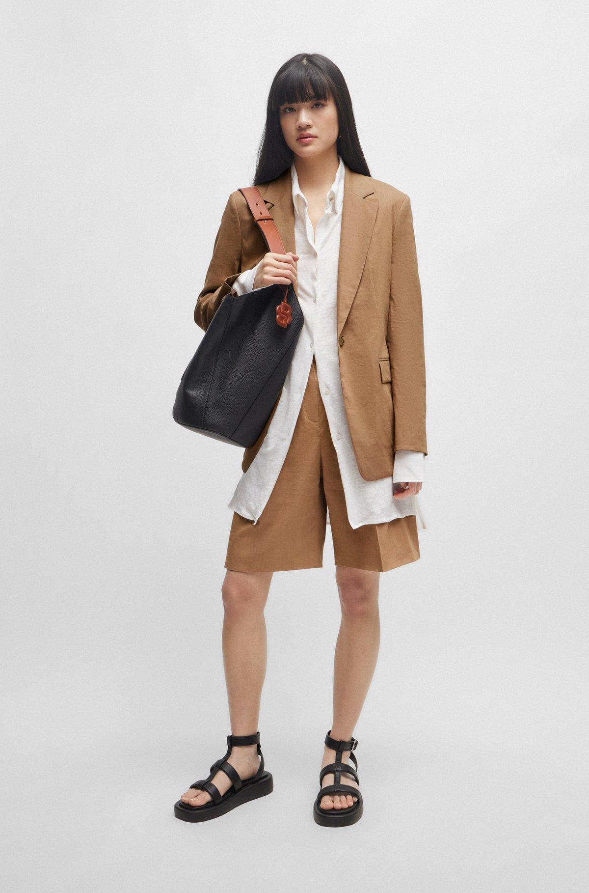 Regular-fit jacket in a linen blend Product Image