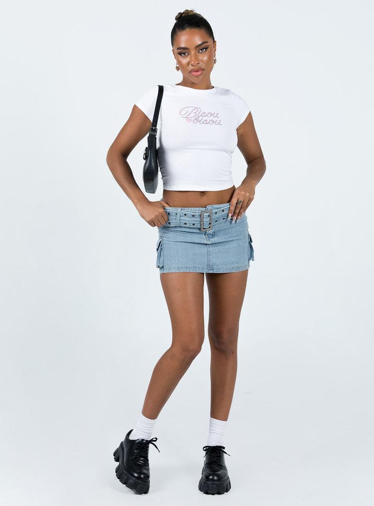 Iconic Cargo Mini Skirt Denim Product Image