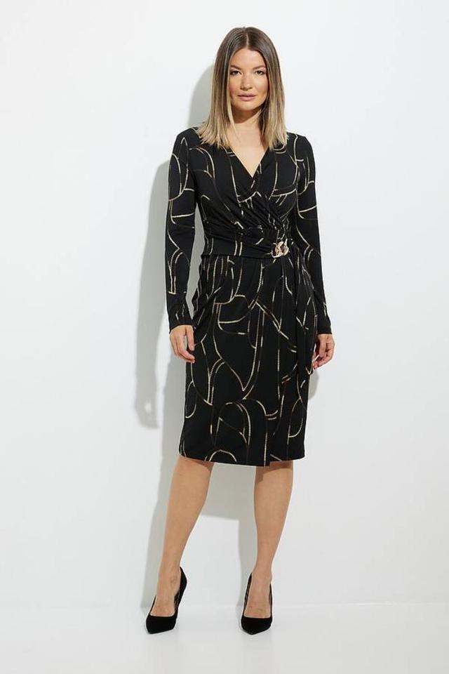 Joseph Ribkoff Printed Wrap Dress Product Image