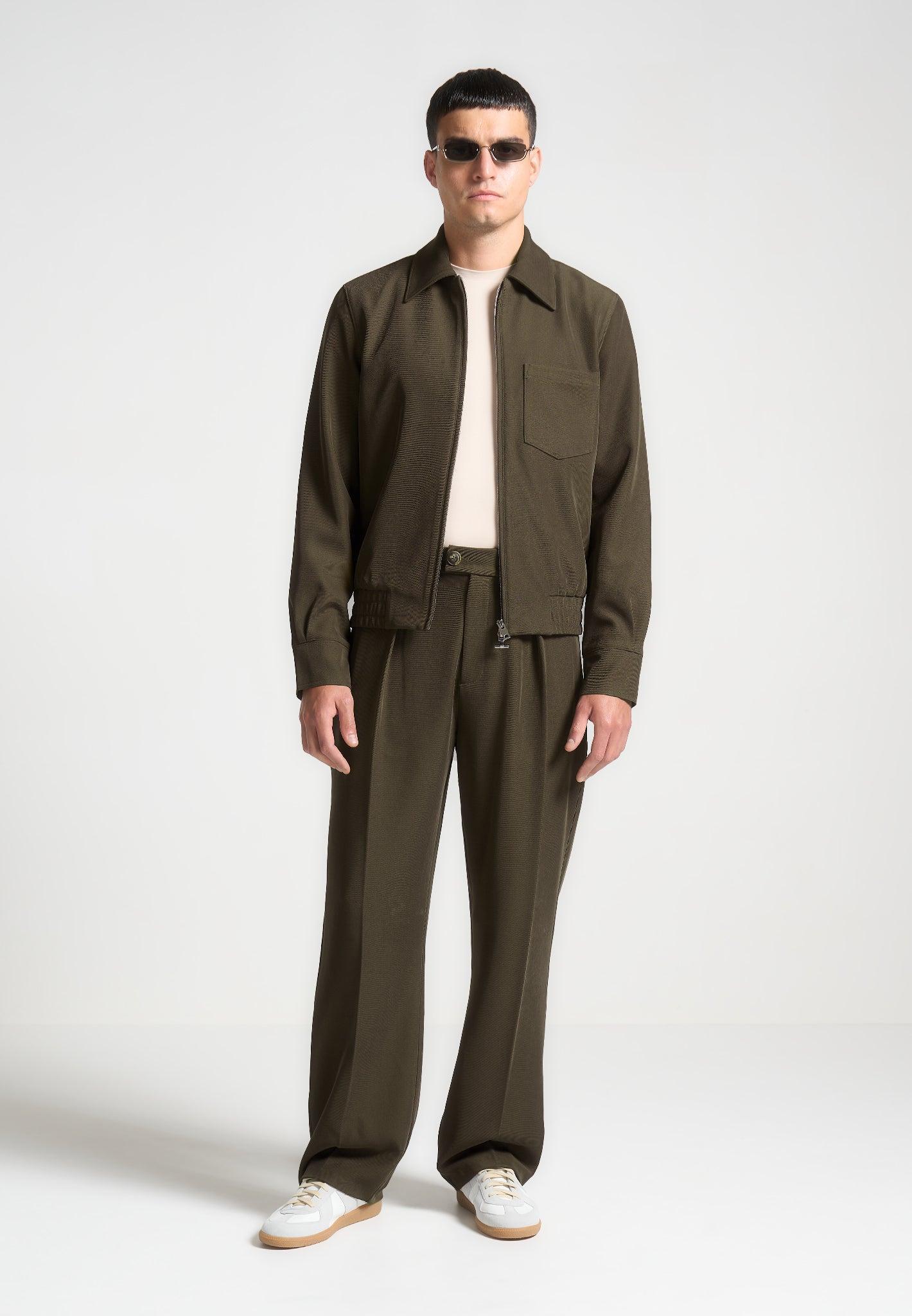 Twill Tailored Jacket - Khaki Male Product Image